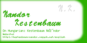 nandor kestenbaum business card